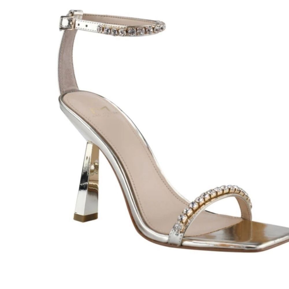 Marc Fisher Karima Ankle Strap Sandal - Gold Metallic